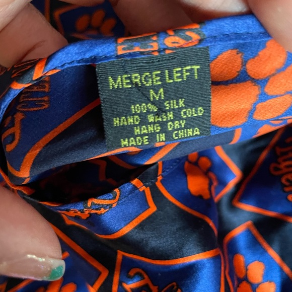 Awesome Merge Left 100% Silk Clemson Tigers Chemise/Nightie - Sz M - Picture 8 of 9